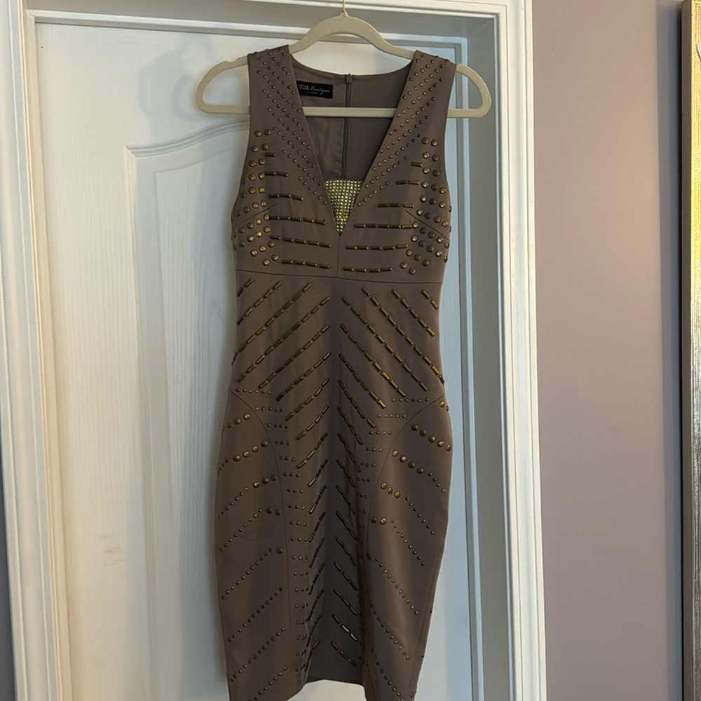 House of CB grey studded dress